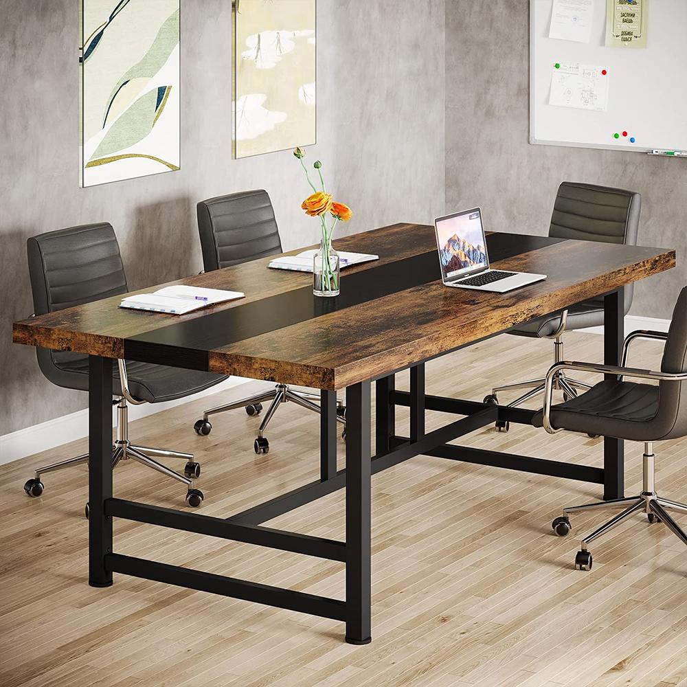 Tribesigns 6FT Conference Table, Rectangular Meeting Table, 70.86L * 31.49 W inches Seminar Table