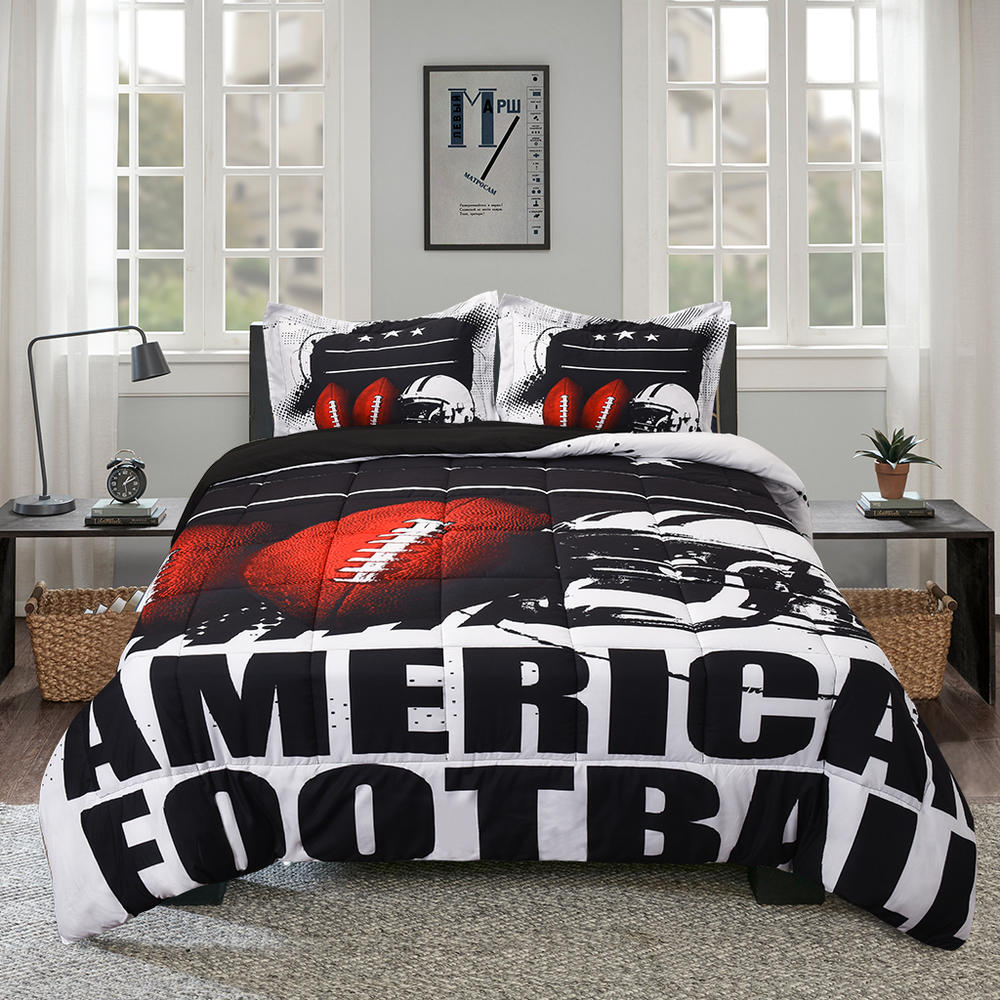 HIG 3D Print Sport Theme American Football Comforter Set for Rugby Fans