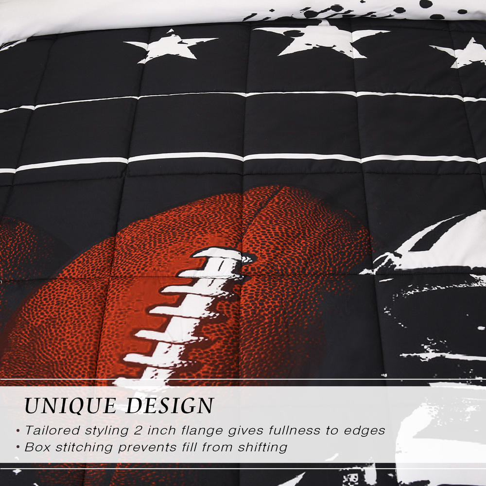 HIG 3D Print Sport Theme American Football Comforter Set for Rugby Fans