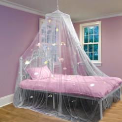 BOLLEPO Bed Canopy with Glow in The Dark Stars for Girls, Kids and Babies, Anti Mosquito Net Use to Cover The Baby Crib, Kid Bed