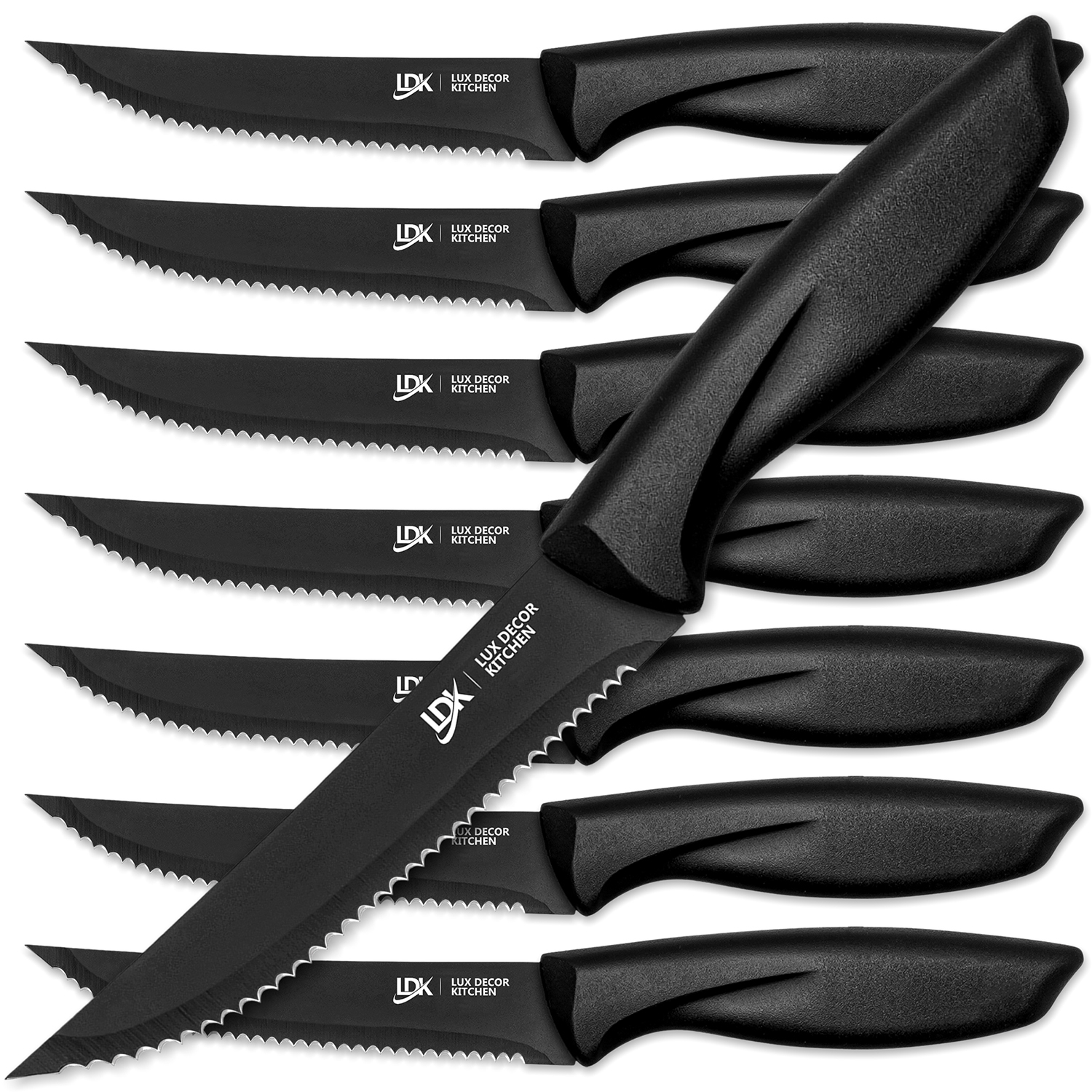 Zwilling J. A. Henckels 39322-800 Black Handle 8-Piece Steak Knives Set