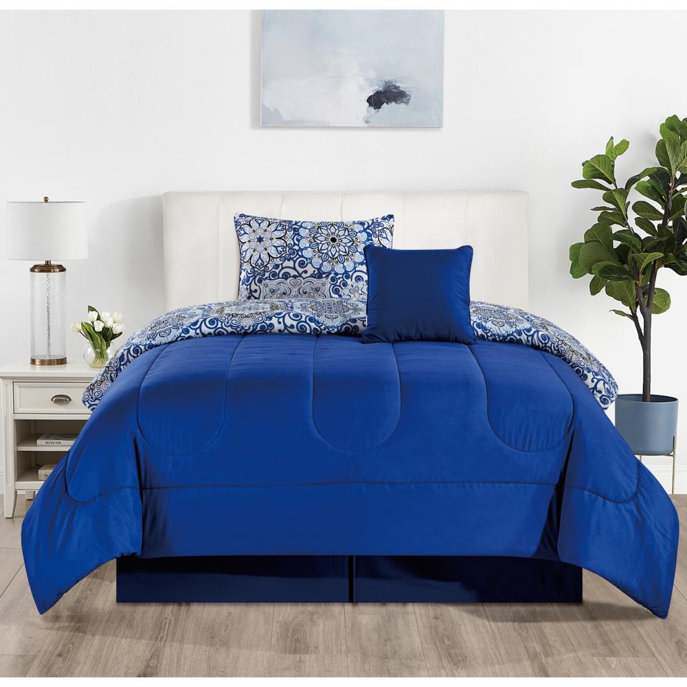 Lux Decor Collection Reversible Comforter Set 5 Piece Bedding