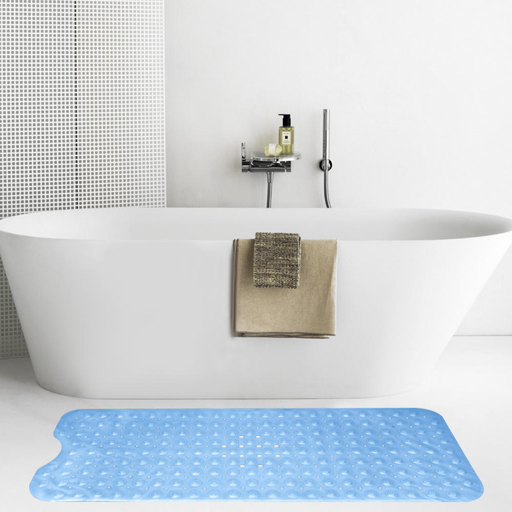 LDC LUX DECOR COLLECTION Bathtub and Shower Mats, Extra Long Non-Slip Bath Mat 40 x 16 Inch, Machine Washable Bath Tub Mat