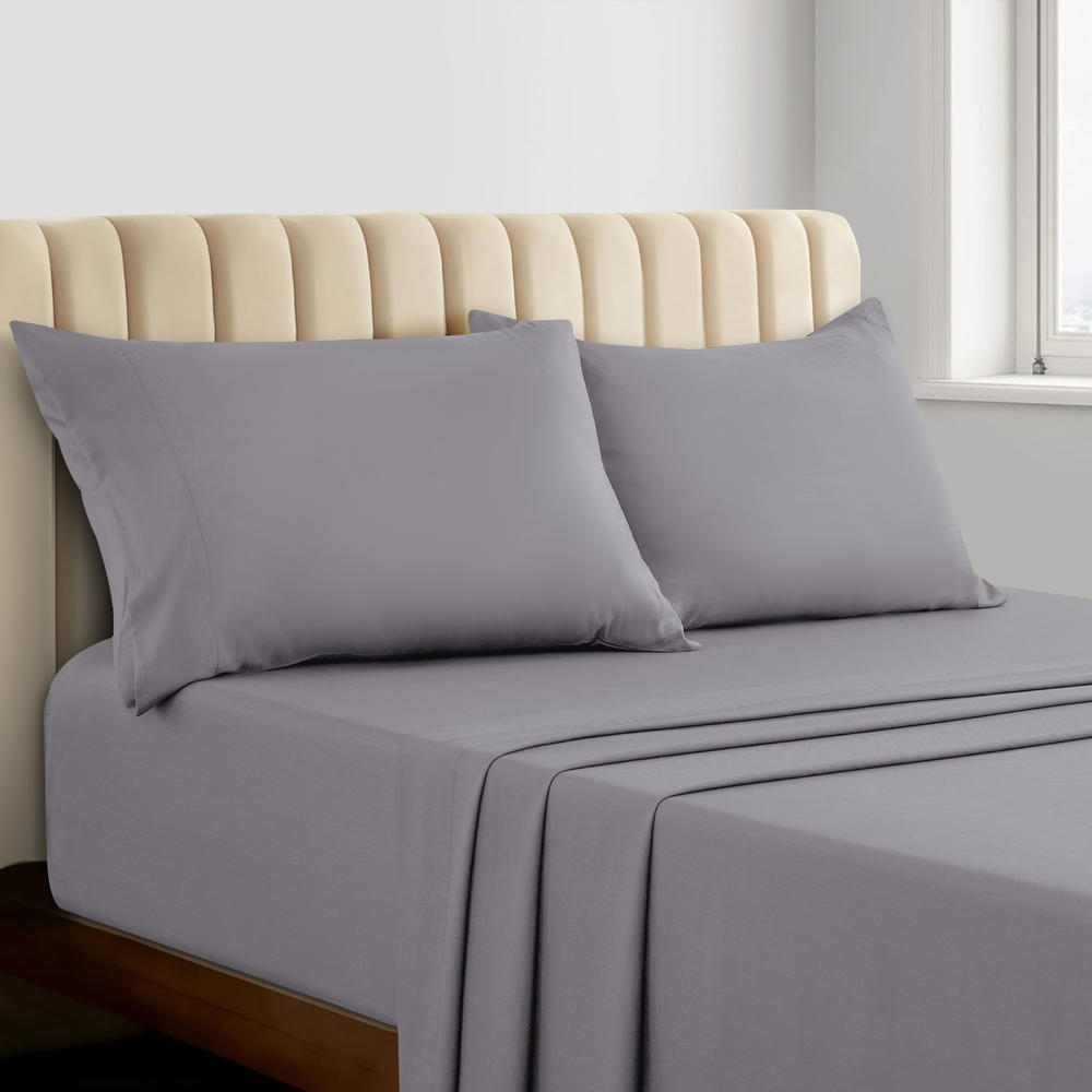 LDC LUX DECOR COLLECTION 4 Piece Microfiber Blend Sheet Set Anti-Wrinkle Cooling Bedding