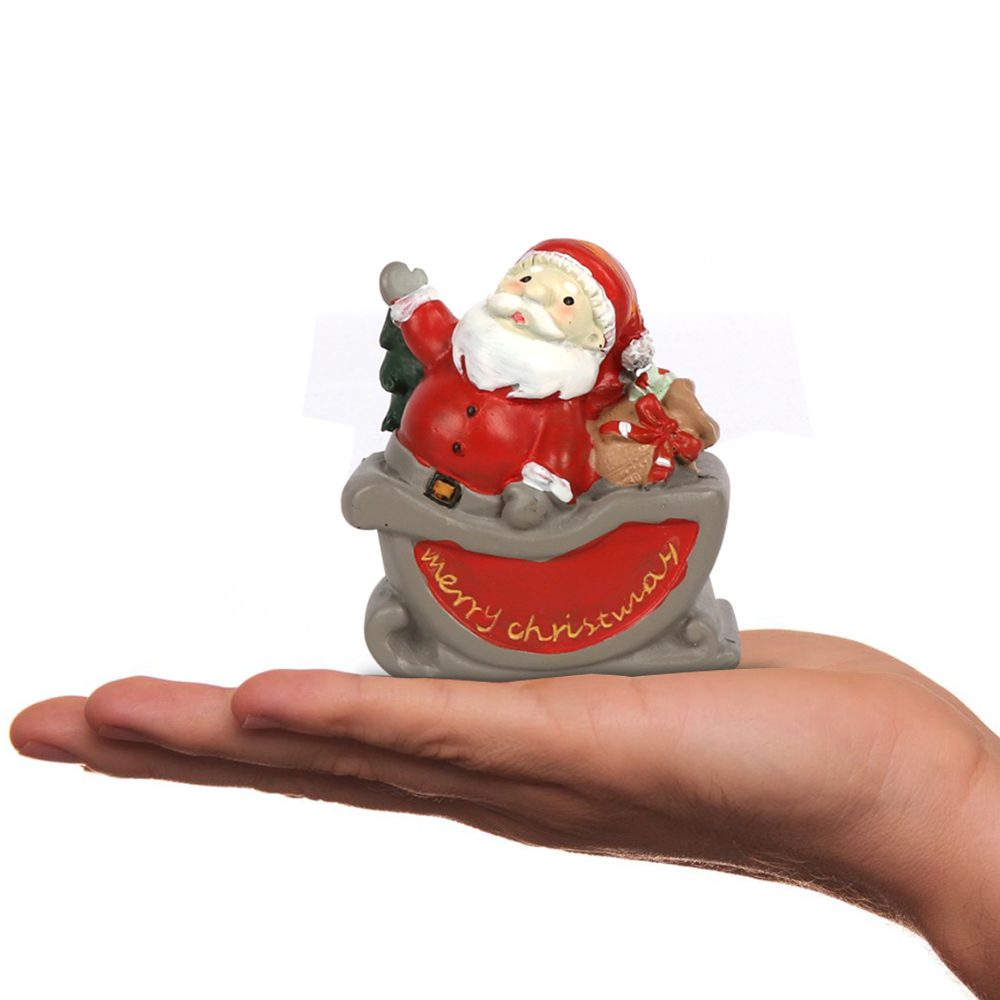 BIGTREE 2″ Christmas Village Figurine Hand Crafted Décor Santa Clause