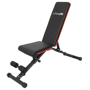 Living Essentials Corp Drago Foldable Weight Bench Adjustable Strength Training Full Body Workout W Easy Adjustable Knobs Cushioned Backrest Seat
