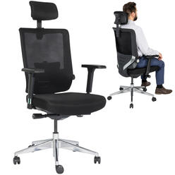 Living Essentials Corp Vision Ergonomic Mesh Task Chair, Multiple Adjustable Features, Office Seating with Breathable Mesh Material, Black