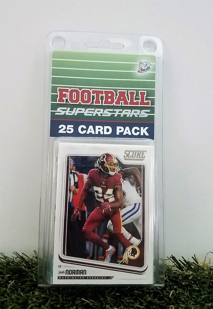3bros And A Card Store Washington Redskins- (25) Card Pack NFL Football Different Redskins Superstars Starter Kit! Comes in Souvenir Case! Great Mix of