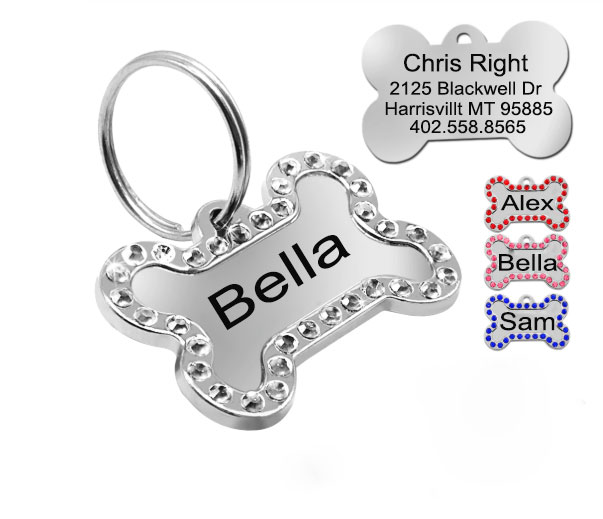 Rhinestone dog tag clearance