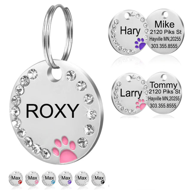 custom bling dog tags