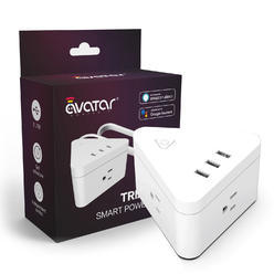 Avatar Controls Triangle Smart WiFi Power Plug Strip Alexa Google Home with 3 Outlets 3 USB Ports 5ft Extension Cord