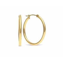 Parade of Jewels 14K Gold 1.5 inchRound Hoop Earrings (40MM)