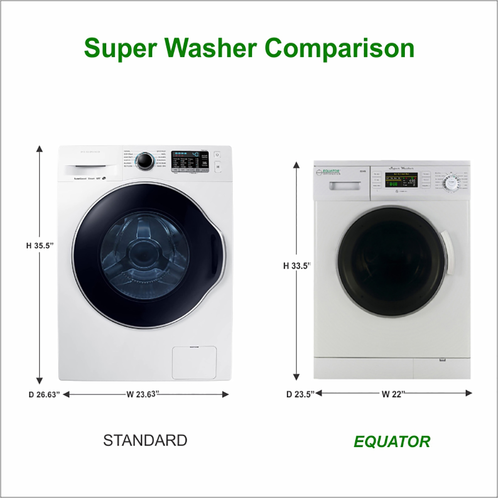 Equator Advanced Appliances Equator Pro 13 lbs Compact 110V Washer 1200 RPM 12 Programs/Quiet + Winterize