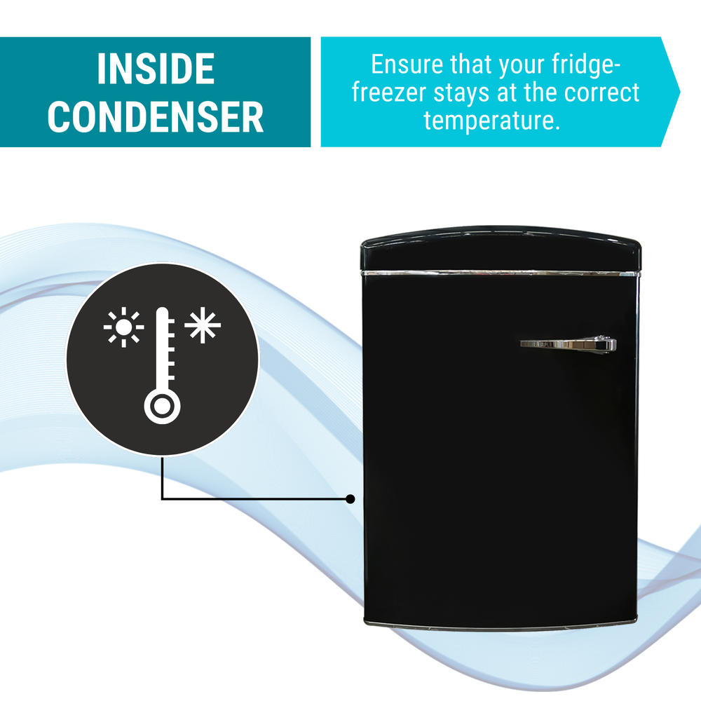Equator Conserv 3.2 cu. ft. Retro Convertible Freezer-Refrigerator Frost Free in Black