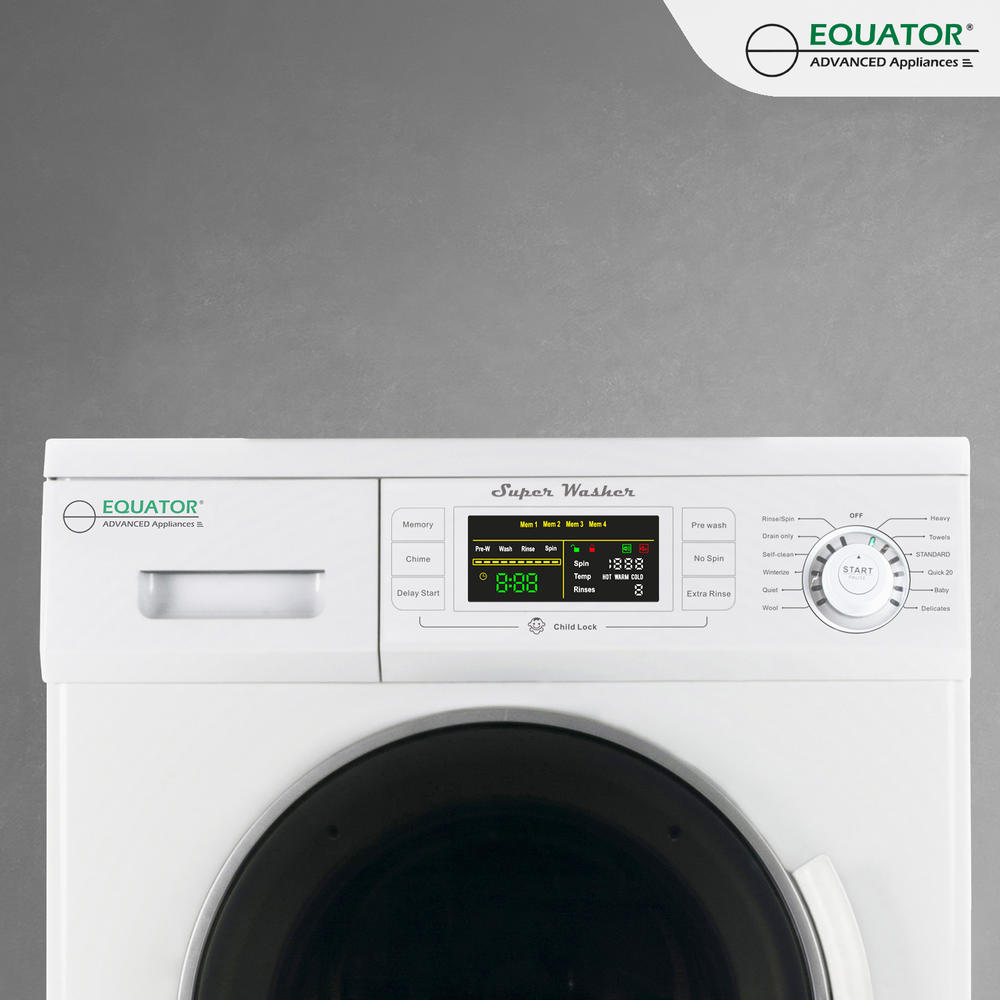 Equator Advanced Appliances Equator Pro Compact 110V Set Washer 13 lbs+Vented 3.5 cu.ft. Auto/Time Dryer