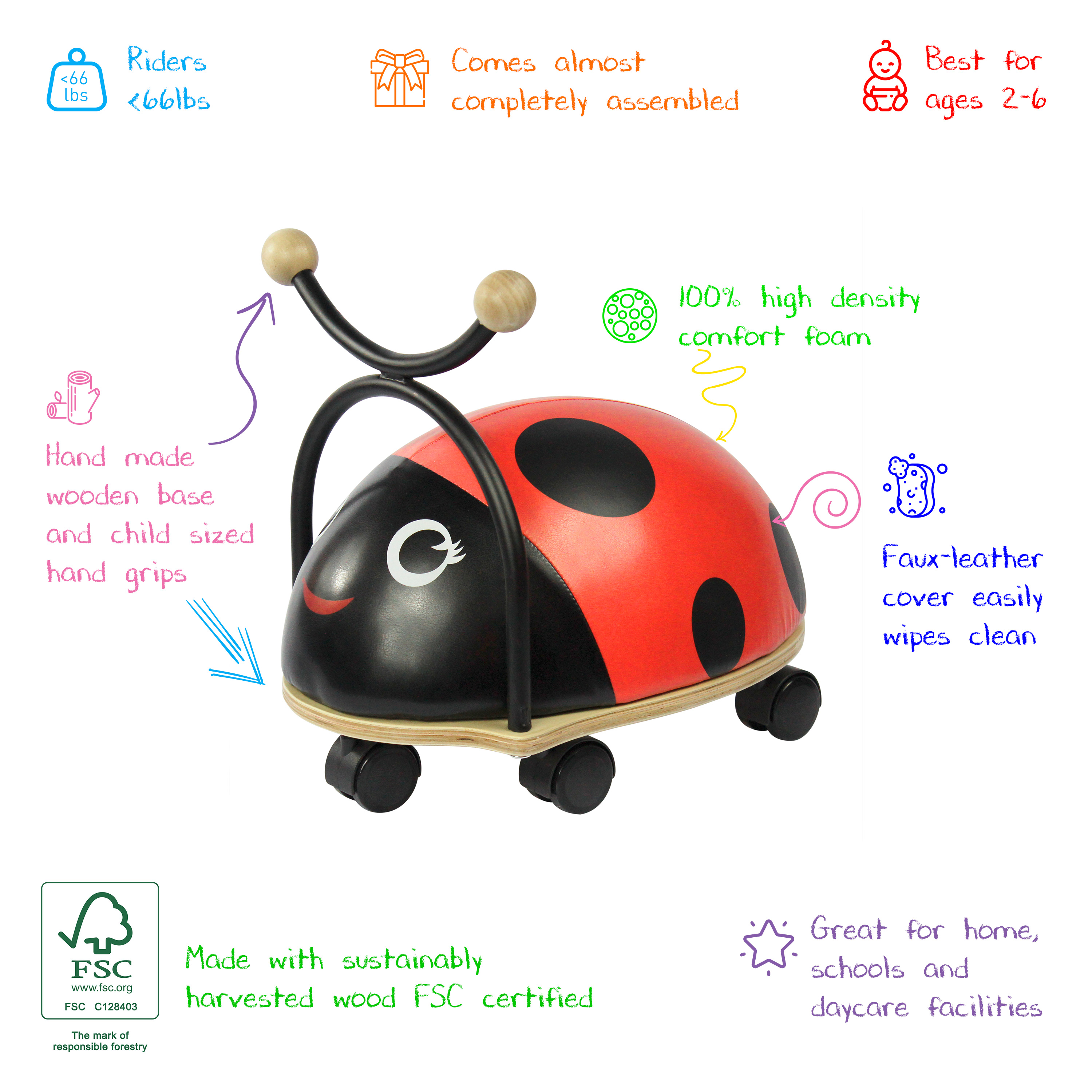 bumble bee ride on toy