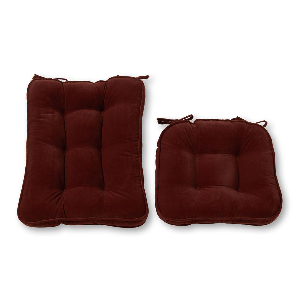 Greendale Home Fashions Standard Rocking Chair Cushion - Hyatt fabric -  Burgundy