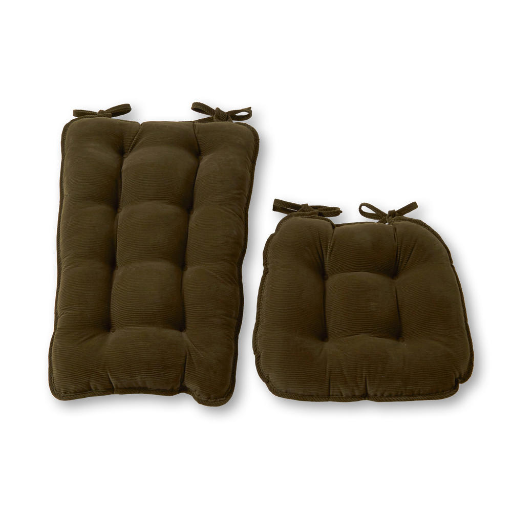 Greendale Home Fashions Jumbo  Rocking Chair Cushion - Cherokee Solid -  Sage