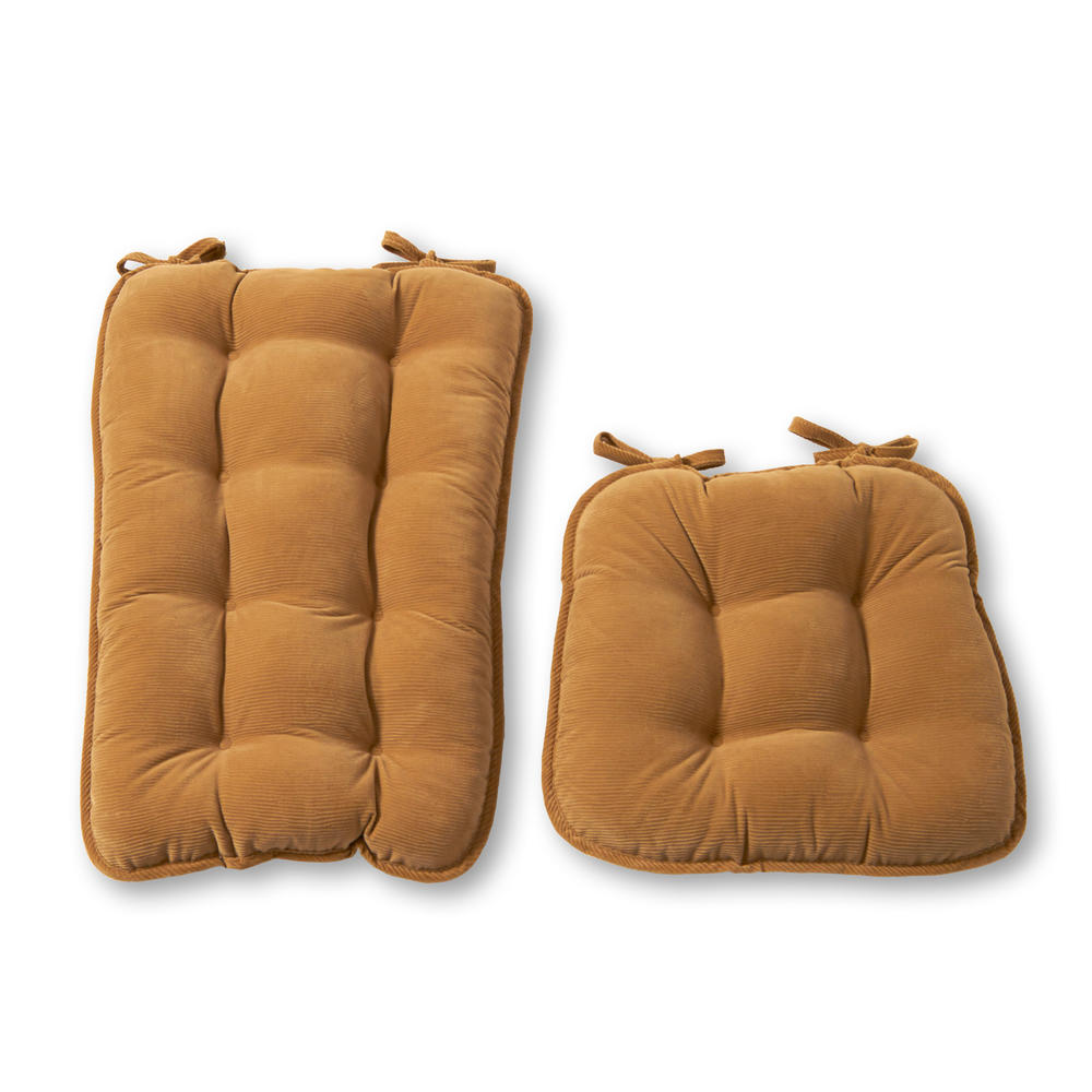 Greendale Home Fashions Jumbo  Rocking Chair Cushion - Cherokee Solid -  Khaki