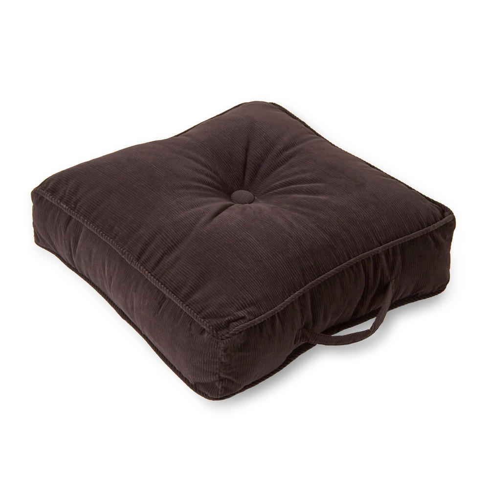Greendale Home Fashions 21" Square Floor Pillow - Omaha/Amigo fabric -  Charcoal