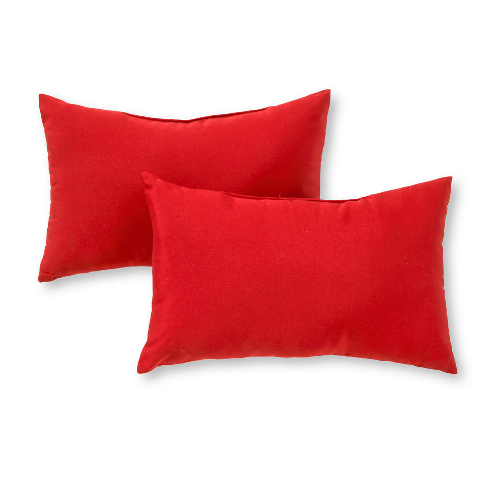Greendale Home Fashions Rectangle Outdoor Accent Pillows (Set of 2), Salsa
