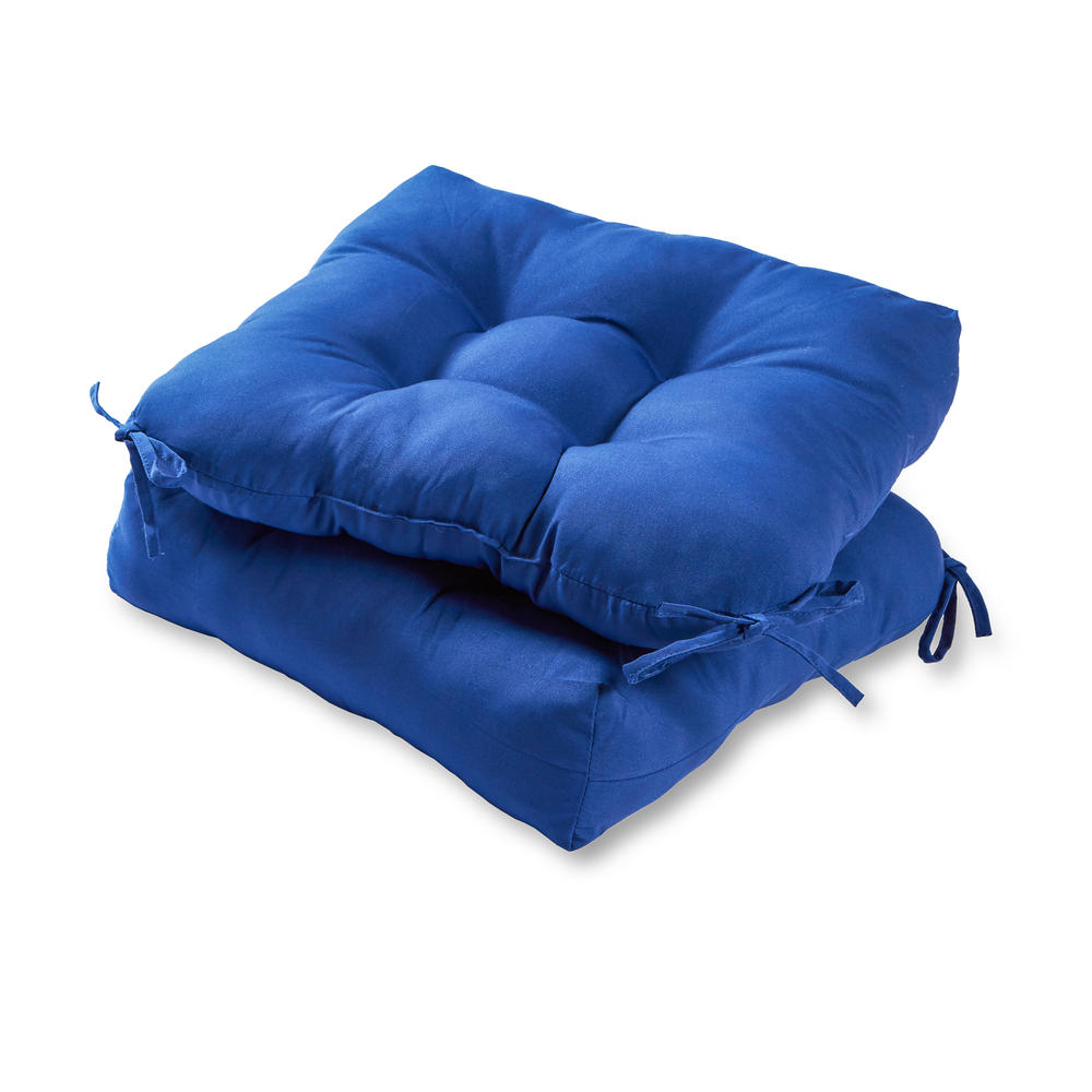 Greendale Home Fashions 20" Outdoor Chair Cushion (Set of 2), Marine Blue