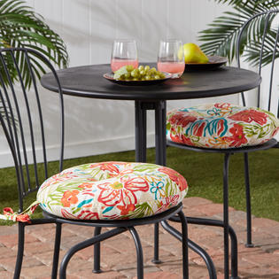 Greendale Home Fashions Oc5816s2 Breeze, Bistro Chair Cushions Round Outdoor