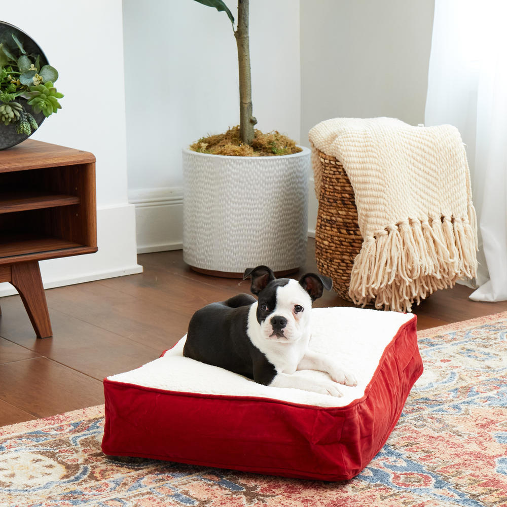 Happy Hounds Buster Dog Bed - Extra Small (18 x 24" ) - Crimson
