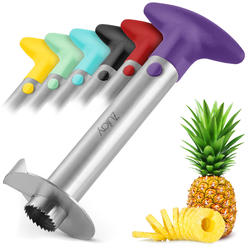 Zulay Kitchen Pineapple Corer and Slicer tool - Fast Pineapple Cutter for Easy Core Removal & Slicing