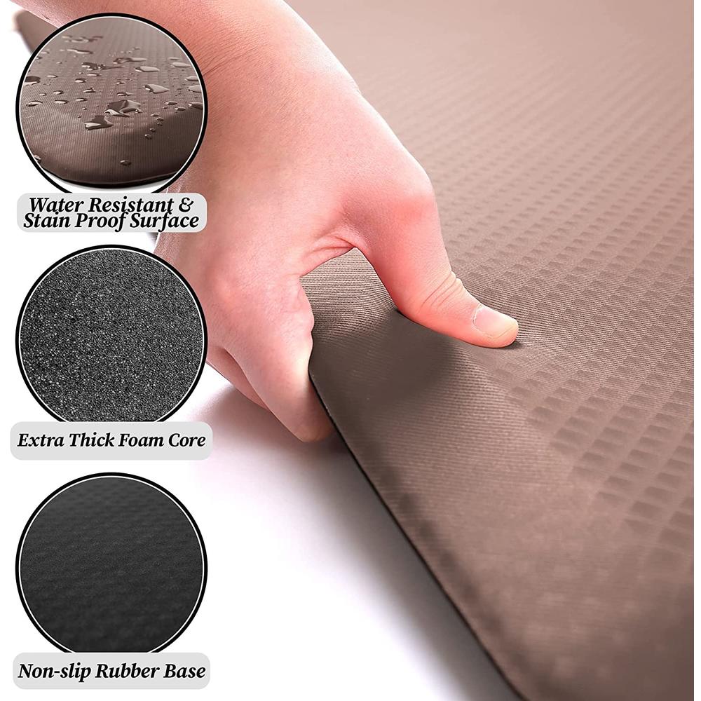 Zulay Home Large 20 x 32 Inch Anti Fatigue Floor Mat - 3/4 Inch Thick Cushioned Kitchen Mats for Standing