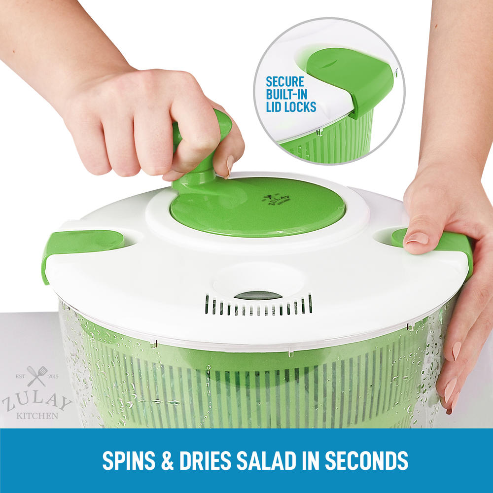 Zulay Kitchen Salad Spinner Large 5L Capacity