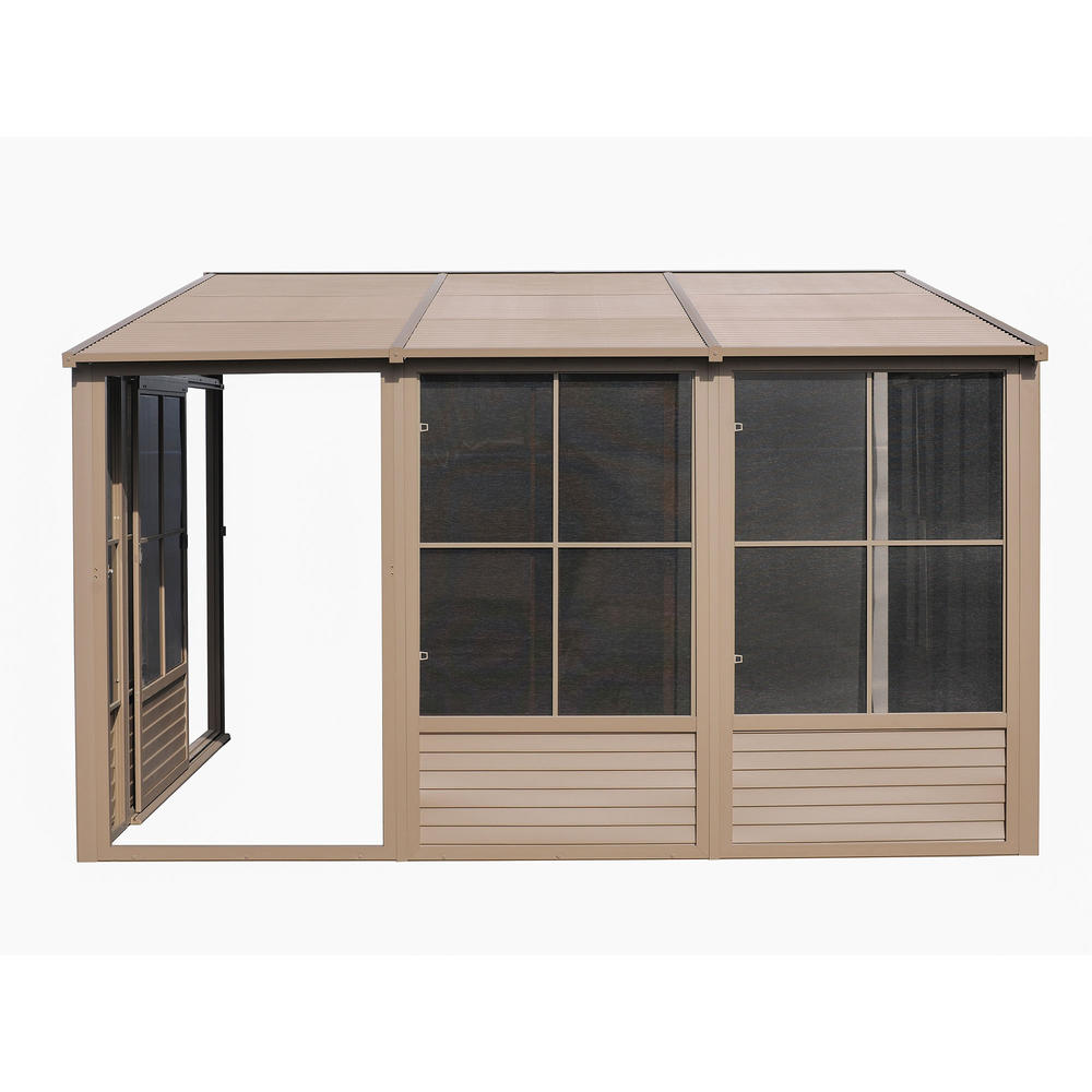 Gazebo Penguin Florence Add-A-Room with Metal Roof 10 Ft. x 16 Ft. in Sand