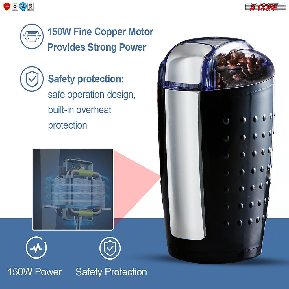 5 Core 5Core 150W Powerful Electric Coffee Grinder Bean Nut Seed Spice Crusher Blender