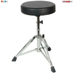 5 Core Drum Stool Stand Chair Padded Seat CHROME Round 360Â° Piano DS CH