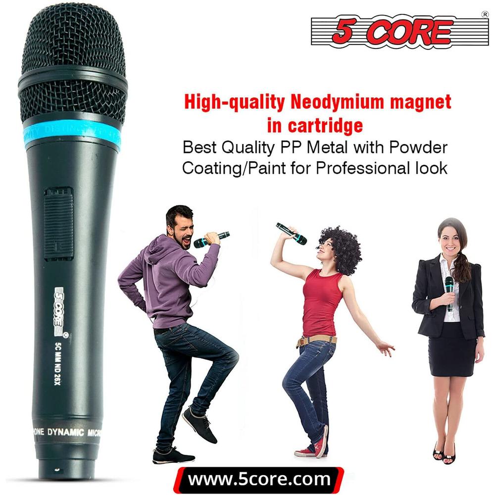 5 Core Dynamic Microphone Cardioid Microphone Unidirectional Handheld Mic XLR Karaoke Microphone