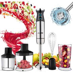 5 Core Immersion Hand Blender 5-In-1 500W Handheld 8 Variable Powerful Stainless Steel BPA Free