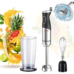 5 Core Electric Immersion Hand Blender 400W 3-in-1 Electric Whisker 9 Variable speed 800ml Mixing Beaker
