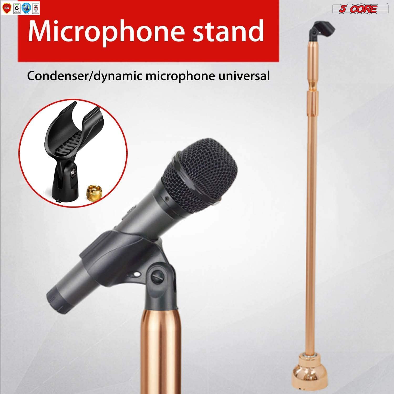 5 Core Microphone Clip Holder for Mic Stand Universal Adjustable Mic Clip Suitable for Handheld Microphones MC 05 2PCS