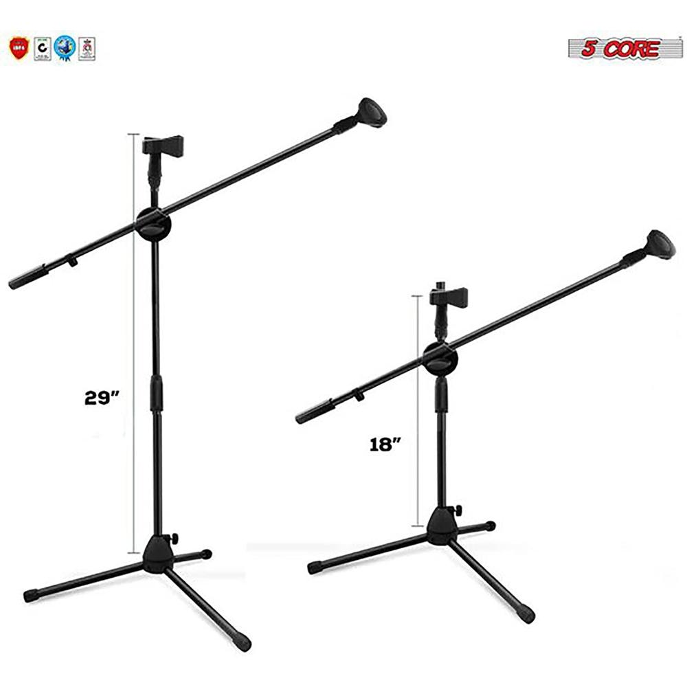 5 Core Microphone Stand - Universal Mic Stand and Height Adjustable Mic Arm Boom Arm MS DBL S 2PCS