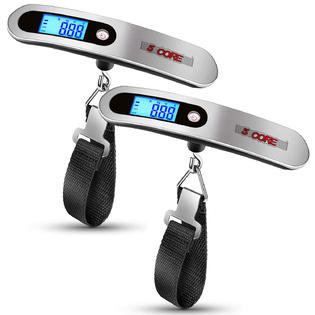 5 Core Luggage Scale Handheld Portable Electronic Digital Hanging Bag Weight  Scales Travel 110 LBS 50 KG LSS-005 (2 Pieces)