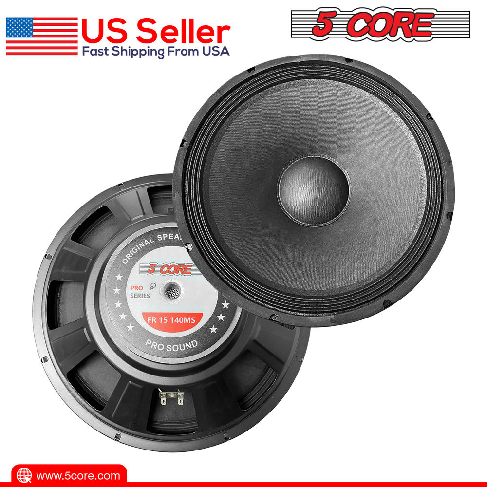 5 Core 15" inch Subwoofer Replacement Loud Speaker 2000 W Sub Woofer PA DJ Raw Audio FR 15 140 MS