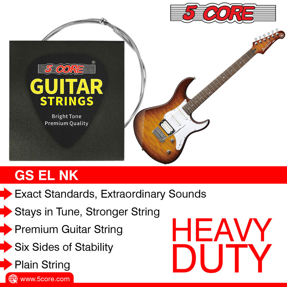5 Core Electric Guitar Strings, Pure Nickel Guitar Strings .010-.048 Guitar Strings Electric 6 String set