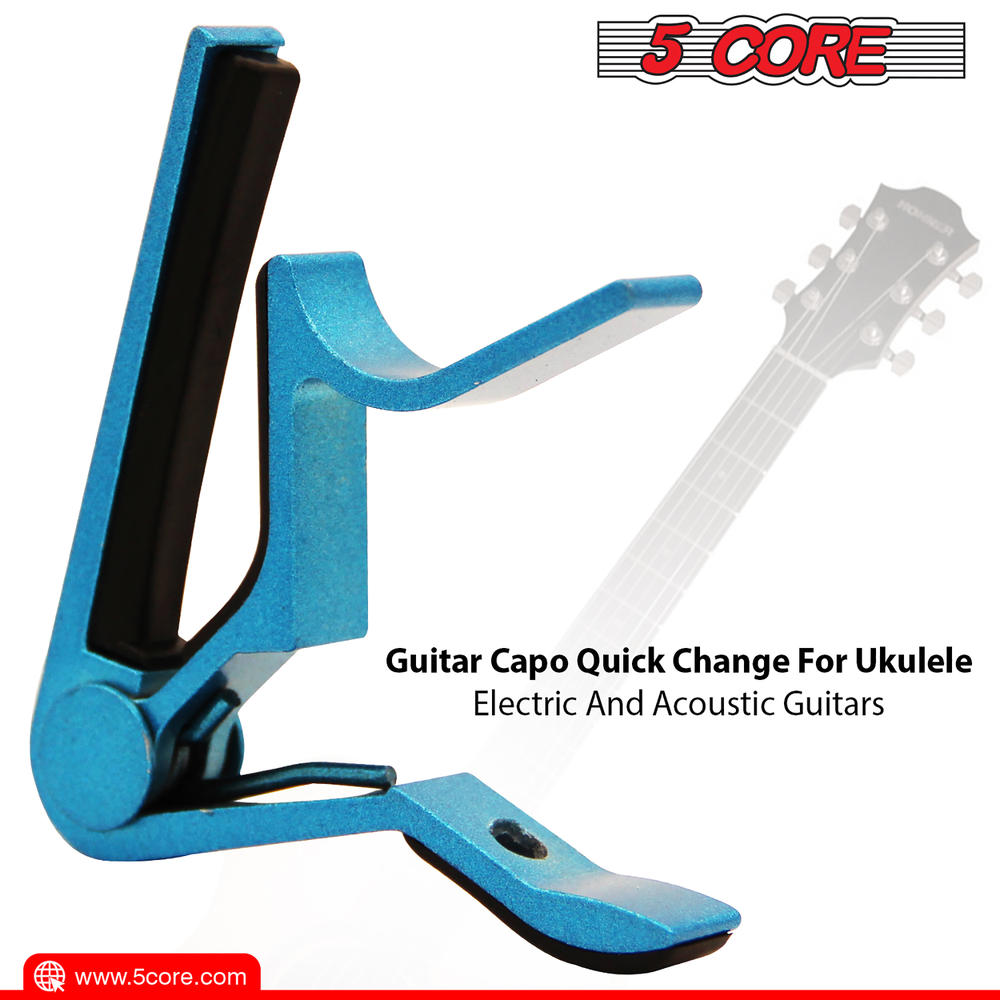 5 Core Guitar Capo Acoustic Clip Guitar String Instrument Clamp Fret Electric Guitar Accessories Kapo Guitar Neck CAPO BLUE 2 Pcs