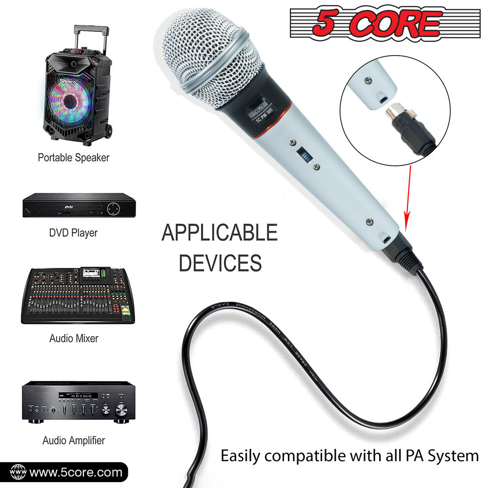 5 Core 2Pcs Professional Microphone Audio Dynamic Cardiod Karaoke Singing Wired Mic Music Recording Karoke Microphone