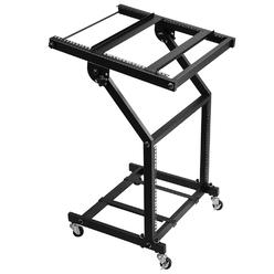 5 Core Portable Mixer Stand Adjustable Rack Mount Rolling Stage Cart Music Equipment for Studio, Party, Stage Show