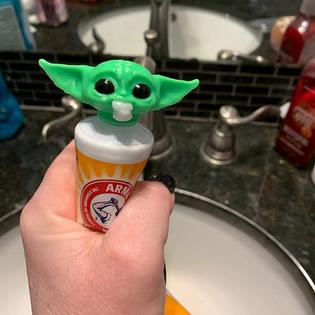 Mitaoslim Baby Yoda Grogu Toothpaste Topper Cap 3d Printed Dispenser
