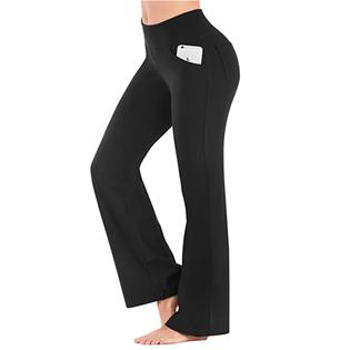MITAOSLIM Yoga Pants with Pockets for Women High Waist Workout Bootleg Pants  Tummy Control, 4 Pockets