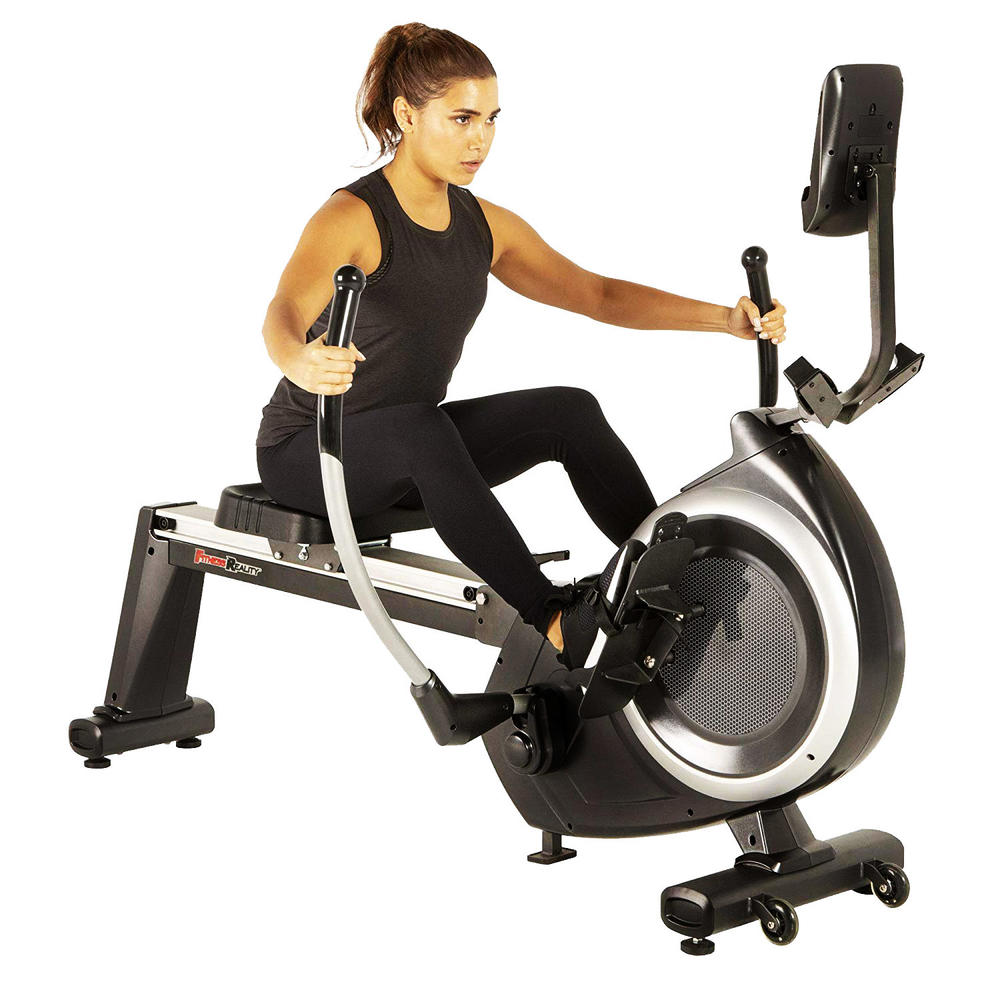 FITNESS REALITY 4000MR Magnetic Rower Rowing Machine with 15 Workout Programs
