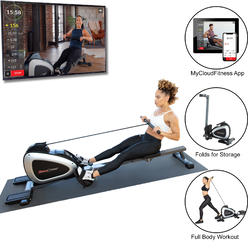 FITNESS REALITY 1000 PLUS Bluetooth Magnetic Rower Rowing Machine with Extended Optional Full Body Exercises and Free App