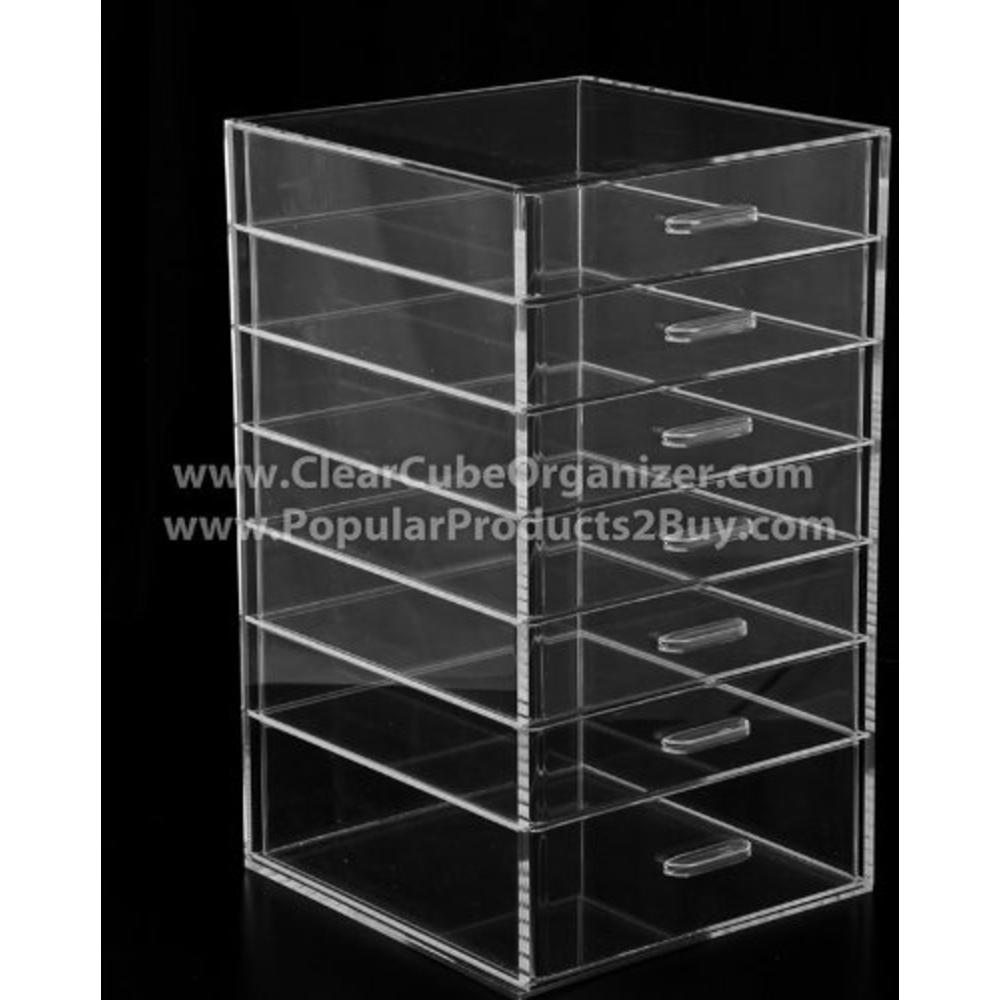 Displays2buy 7 Pull out drawers Clear Cube Acrylic Organizer